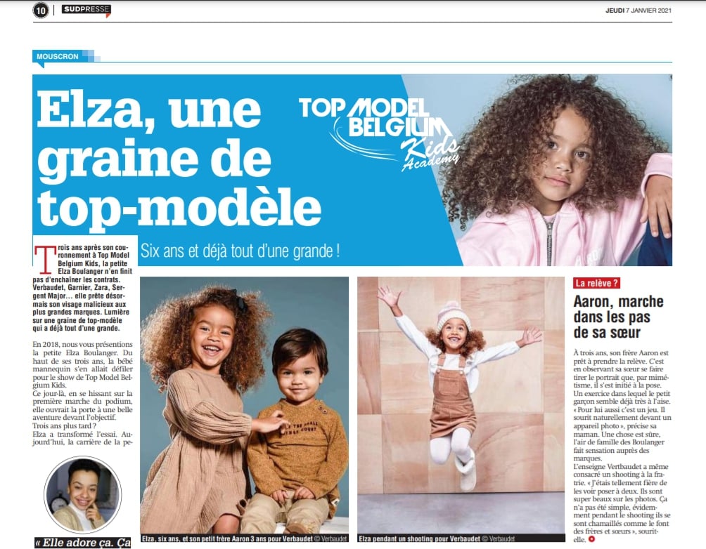 Top Model Belgium Kids Officiel - Voici les lauréats de la 15ème saisons de  la TOP MODEL BELGIUM KIDS ACADEMY ! BABY GIRLS 1 à 4 ans : 10 - BOULANGER  ELZA